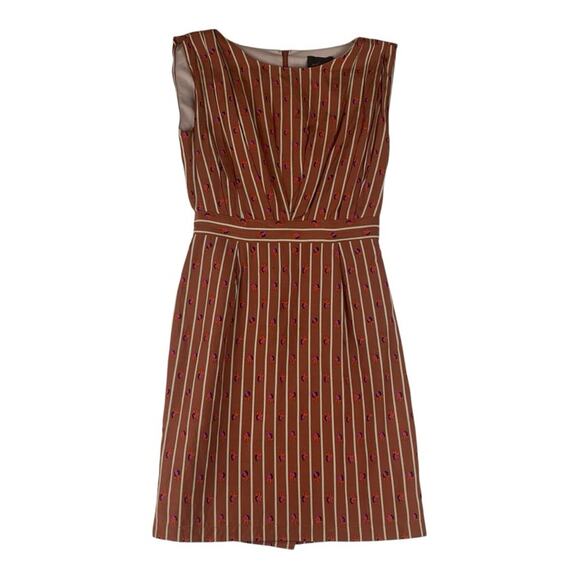 Rachel Comey size 2 crab orange stripe silk mini dress flaw read - Picture 1 of 12